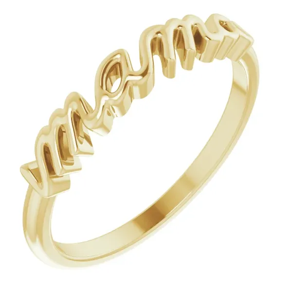 14K Yellow Gold Mama Ring Barron's Fine Jewelry Snellville, GA