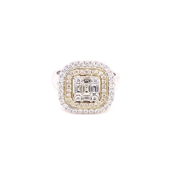 Two-tone Double Halo Fashion Diamond Ring Barron's Fine Jewelry Snellville, GA