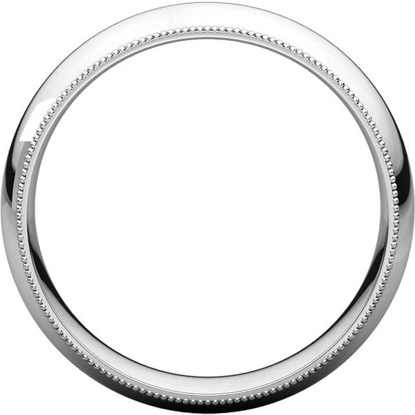 6mm Comfort Fit Half Round Milgrain Edge Band