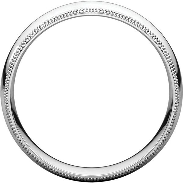6mm Comfort Fit Half Round Double Milgrain Edge Band
