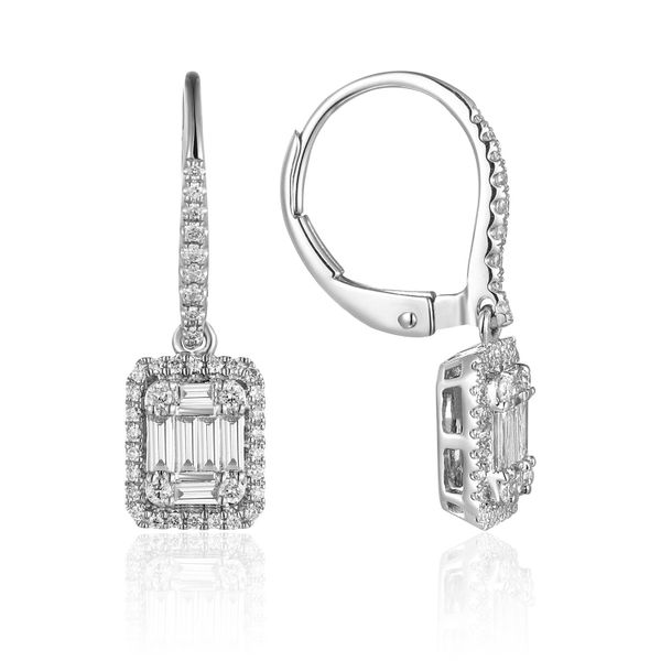 14KW Round Diamond Earrings Castle Couture Fine Jewelry Manalapan, NJ