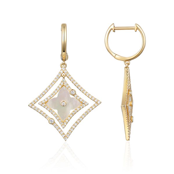 14KY Round Diamond Earrings Castle Couture Fine Jewelry Manalapan, NJ