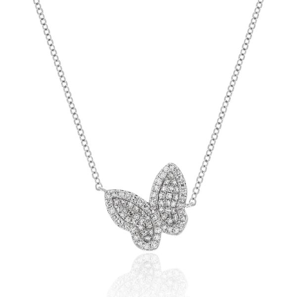 14KW Diamond Butterfly Necklace  Castle Couture Fine Jewelry Manalapan, NJ