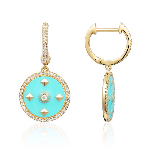 14KY Round Diamond Earrings Castle Couture Fine Jewelry Manalapan, NJ