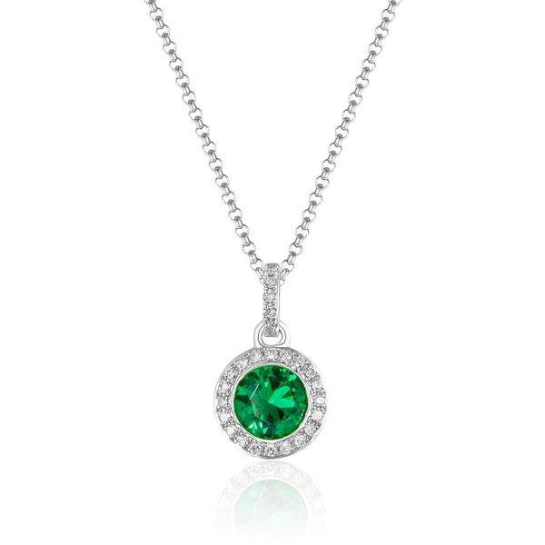 14KW Diamond & Emerald Necklace Castle Couture Fine Jewelry Manalapan, NJ