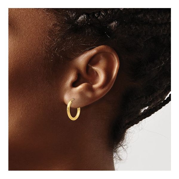 14K Endless Hoop Earrings Image 2 Classic Creations In Diamonds & Gold Venice, FL