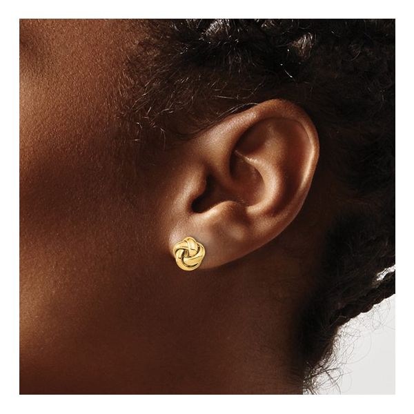14K Love Knot Stud Earrings Image 2 Classic Creations In Diamonds & Gold Venice, FL