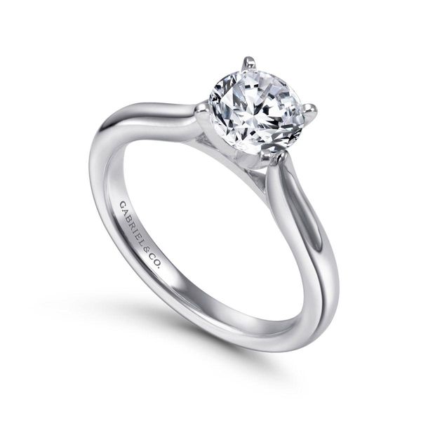 14K White Gold Round Diamond Engagement Ring Image 2 Classic Creations In Diamonds & Gold Venice, FL