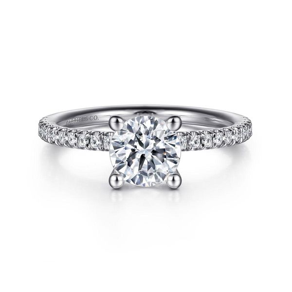 14K White Gold Round Diamond Engagement Ring Classic Creations In Diamonds & Gold Venice, FL