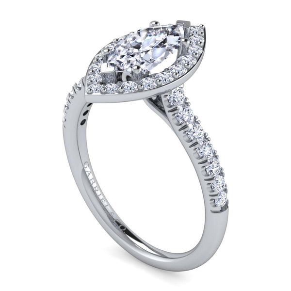 14K White Gold Marquise Halo Diamond Engagement Ring Image 2 Classic Creations In Diamonds & Gold Venice, FL