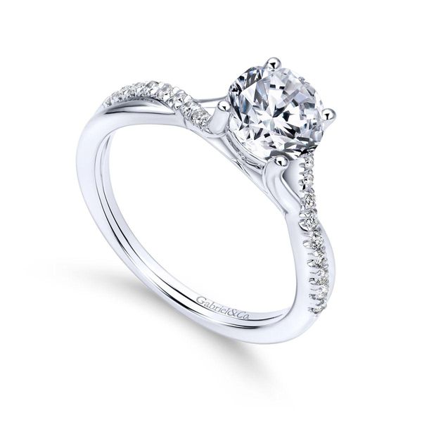 14K White Gold Round Diamond Engagement Ring Image 2 Classic Creations In Diamonds & Gold Venice, FL