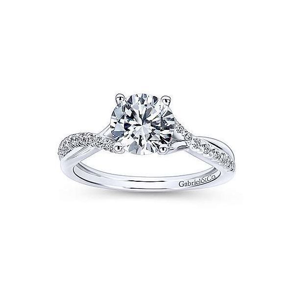 14K White Gold Round Diamond Engagement Ring Image 4 Classic Creations In Diamonds & Gold Venice, FL