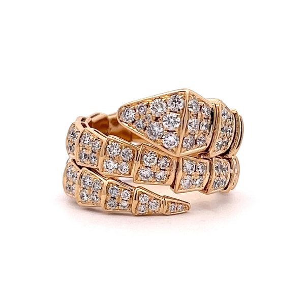 18K Flexible Diamond Snake Ring Image 2 Classic Creations In Diamonds & Gold Venice, FL
