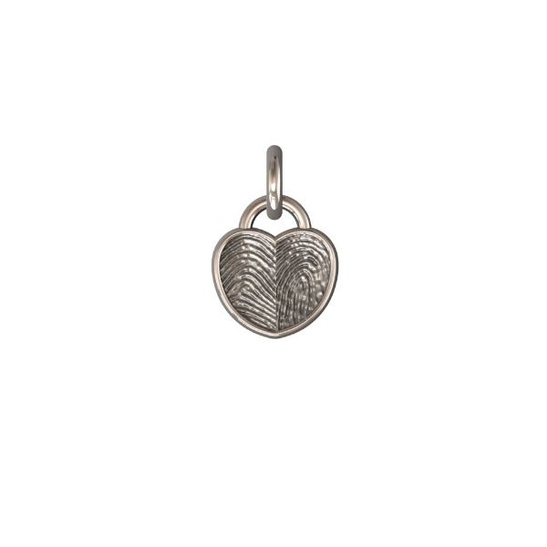 14K White Gold 11mm Side By Side Two-Print Heart Pendant Confer’s Jewelers Bellefonte, PA