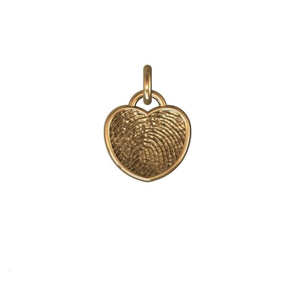14K Yellow Gold 14mm One-Print Basic Heart Pendant Confer’s Jewelers Bellefonte, PA
