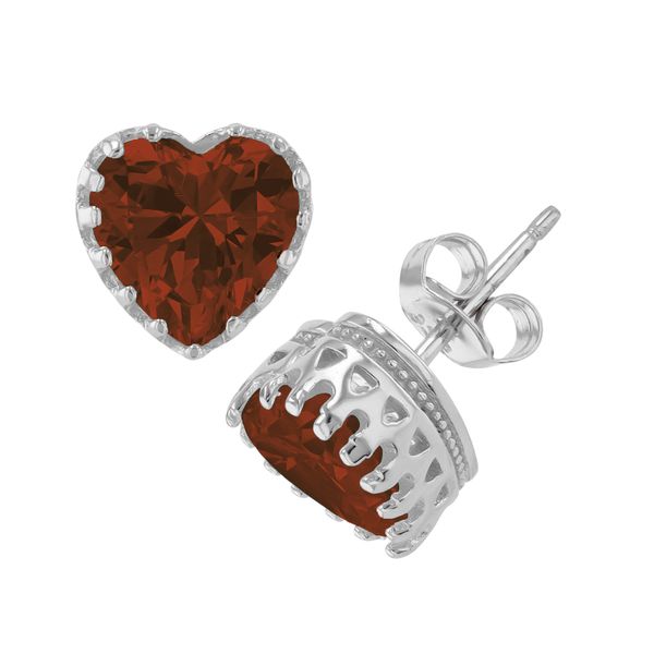 Sterling Silver Smokey CZ Heart Earrings Confer’s Jewelers Bellefonte, PA