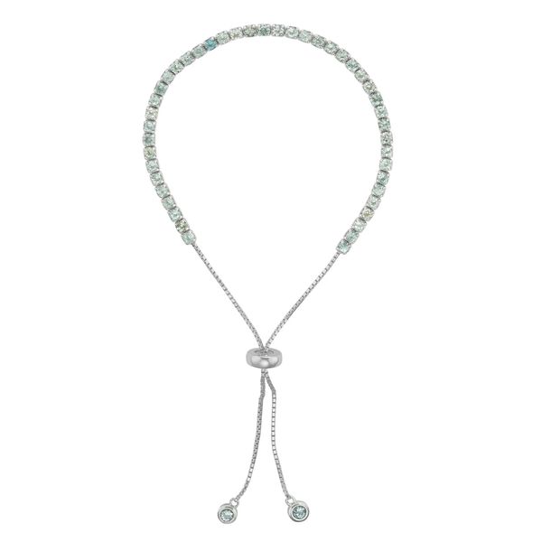 Sterling Silver Drawstring with Blue Topaz Gemstone Bracelet Confer’s Jewelers Bellefonte, PA