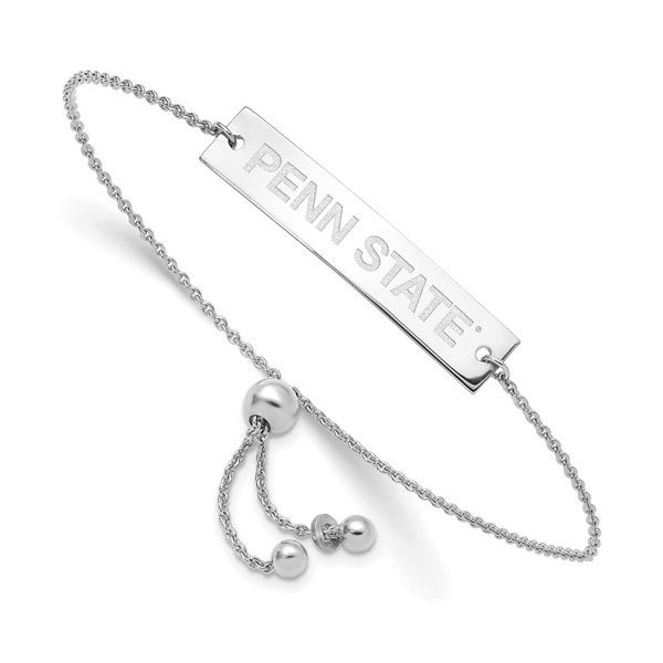 Sterling Silver Penn State University Small Bar Adjustable Bracelet Confer’s Jewelers Bellefonte, PA