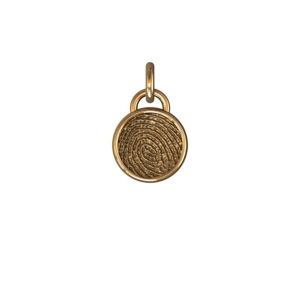 14K Yellow Gold 14mm Basic One-Print Round Pendant Confer's Jewelers Bellefonte, PA