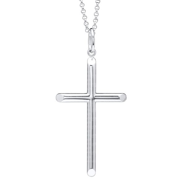 Sterling Silver Adult Cross Image 2 Confer's Jewelers Bellefonte, PA