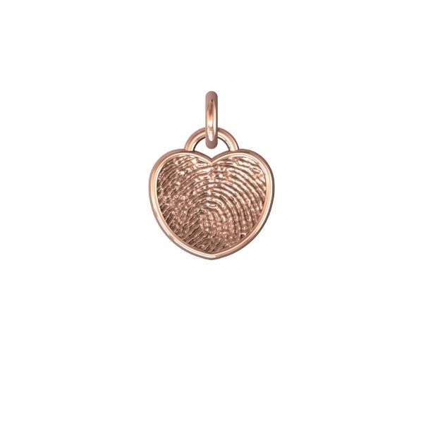 14K Rose Gold 14mm One-Print Basic Heart Pendant Confer’s Jewelers Bellefonte, PA