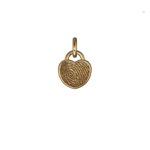 14K Yellow Gold 11mm One-Print Basic Heart Pendant Confer's Jewelers Bellefonte, PA