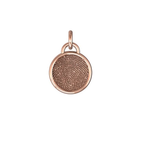 14K Rose Gold 17mm Basic One-Print Round Pendant Confer’s Jewelers Bellefonte, PA
