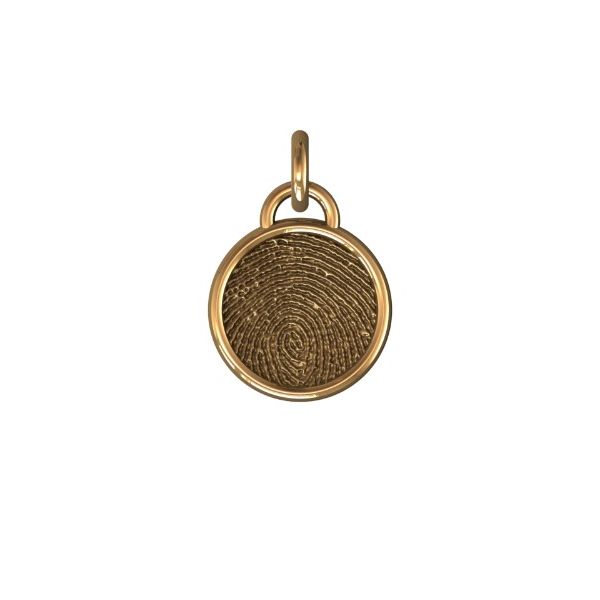 14K Yellow Gold 17mm Basic One-Print Round Pendant Confer's Jewelers Bellefonte, PA