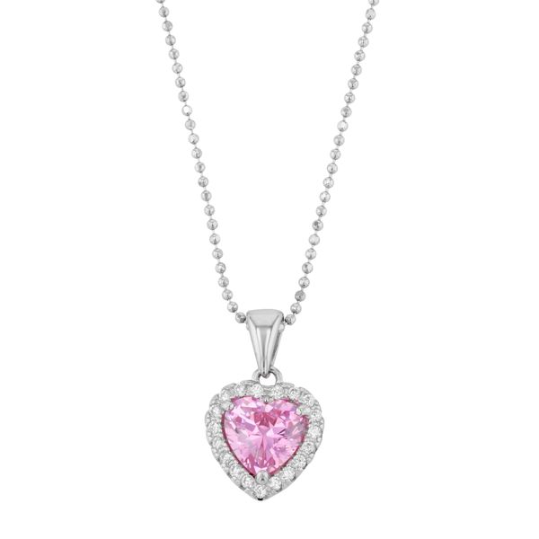 Sterling Silver Pink Heart Pendant Confer’s Jewelers Bellefonte, PA