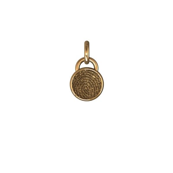 14K Yellow Gold 11mm Basic One-Print Round Pendant Confer’s Jewelers Bellefonte, PA