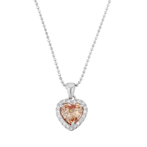 Sterling Silver Heart Halo CZ Pendant Confer’s Jewelers Bellefonte, PA