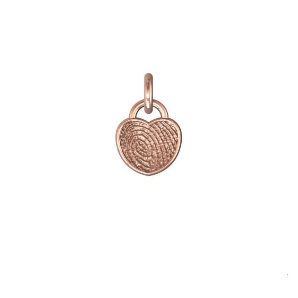 14K Rose Gold 11mm One-Print Basic Heart Pendant Confer’s Jewelers Bellefonte, PA