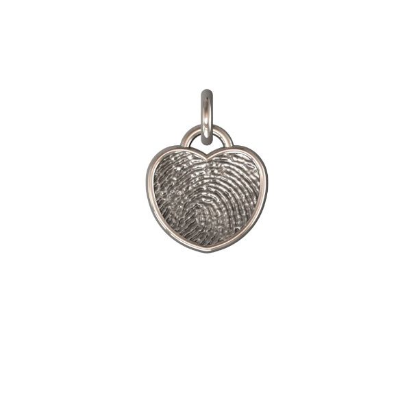 Sterling Silver 14mm One-Print Basic Heart Pendant Confer's Jewelers Bellefonte, PA