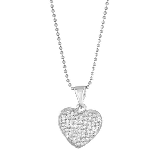 Sterling Silver Cushion Heart Pendant Confer’s Jewelers Bellefonte, PA