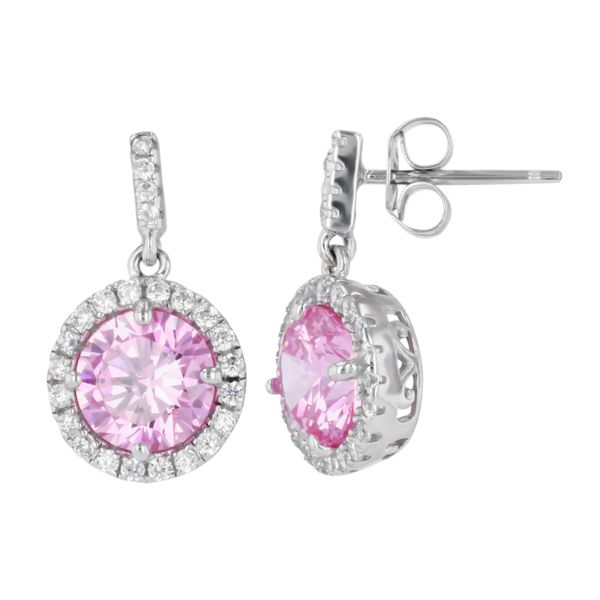 Sterling Silver Circle Halo CZ Earrings Confer’s Jewelers Bellefonte, PA