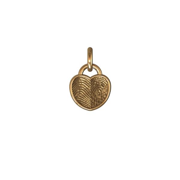 14K Yellow Gold 11mm Side By Side Two-Print Heart Pendant Confer’s Jewelers Bellefonte, PA