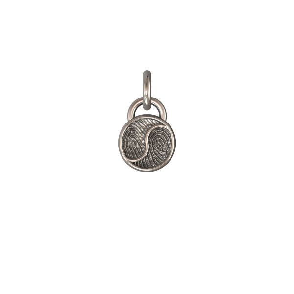 Sterling Silver 11mm Side By Side Two-Print Round Pendant Confer's Jewelers Bellefonte, PA