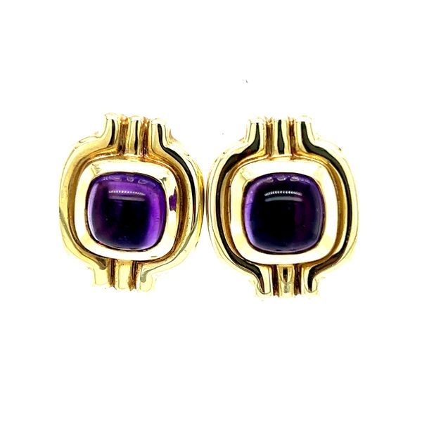 14KY AMETHYST CAB EARRINGS similar item image