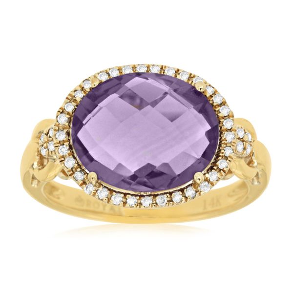 AMETHYST & DIAMOND HALO RING similar item image