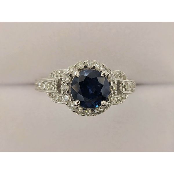 18K Blue Sapphire and Diamond Ring Cowardin's Jewelers Richmond, VA