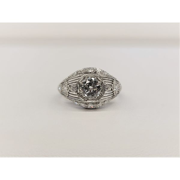 Platinum Antique Diamond Engagement Ring Cowardin's Jewelers Richmond, VA