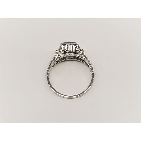 Platinum Antique Diamond Engagement Ring Image 3 Cowardin's Jewelers Richmond, VA
