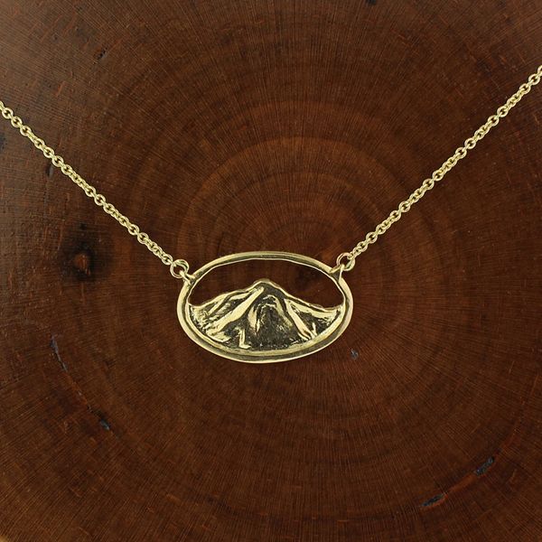 Gold Whiteface Mountain Necklace Darrah Cooper, Inc. Lake Placid, NY