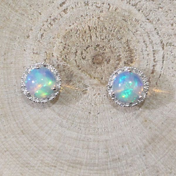 Opal and Diamond Earrings Darrah Cooper, Inc. Lake Placid, NY