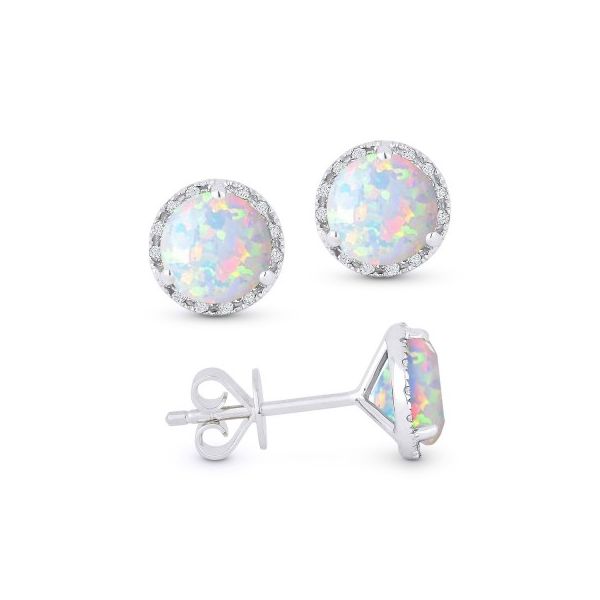 Opal and Diamond Earrings Image 2 Darrah Cooper, Inc. Lake Placid, NY