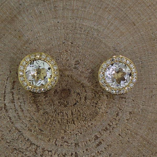 White Topaz and Diamond Earrings Darrah Cooper, Inc. Lake Placid, NY
