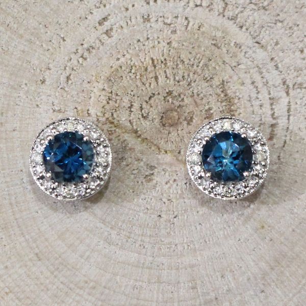 London Blue Topaz and Diamond Earrings Darrah Cooper, Inc. Lake Placid, NY