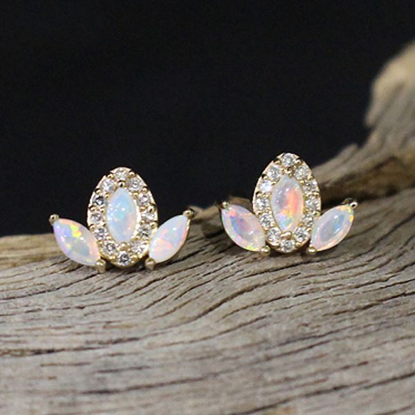 Opal and Diamond Earrings Darrah Cooper, Inc. Lake Placid, NY