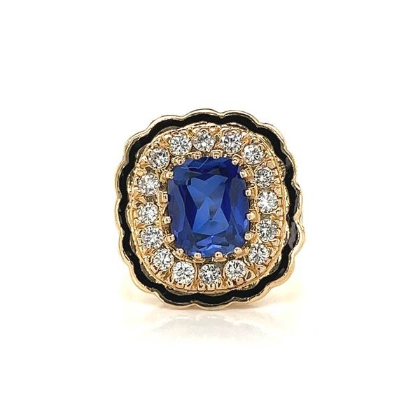 Vintage Enamel Halo Ring David Douglas Diamonds & Jewelry Marietta, GA