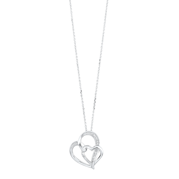 Silver Diamond Heart Pendant D. Geller & Son Jewelers Atlanta, GA